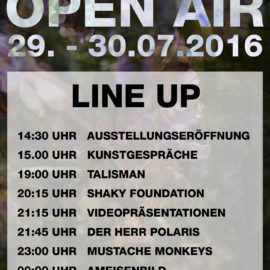 Programm und Time Table Kunstrasen Open Air 2016